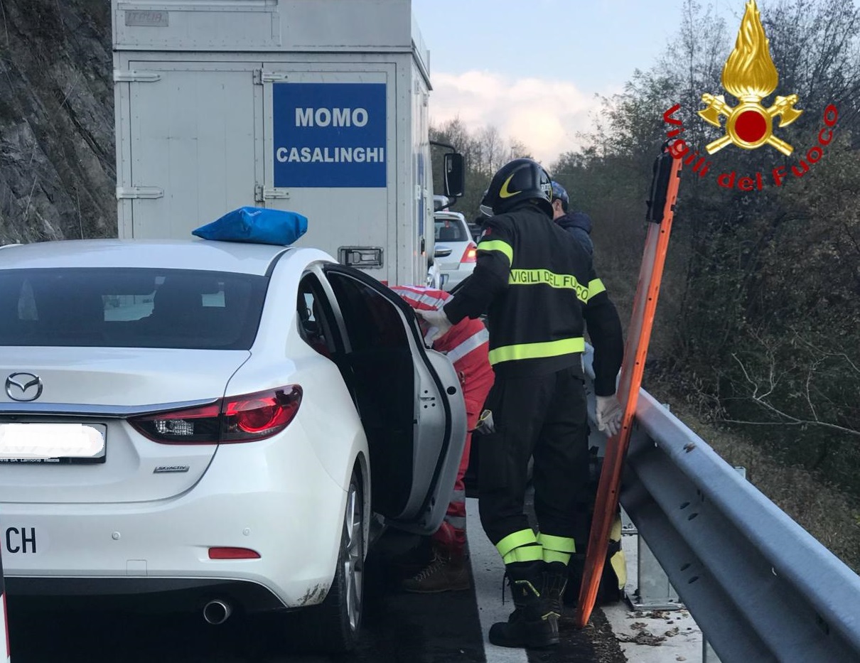 Incidente a Bene Lario: tre veicoli convolti