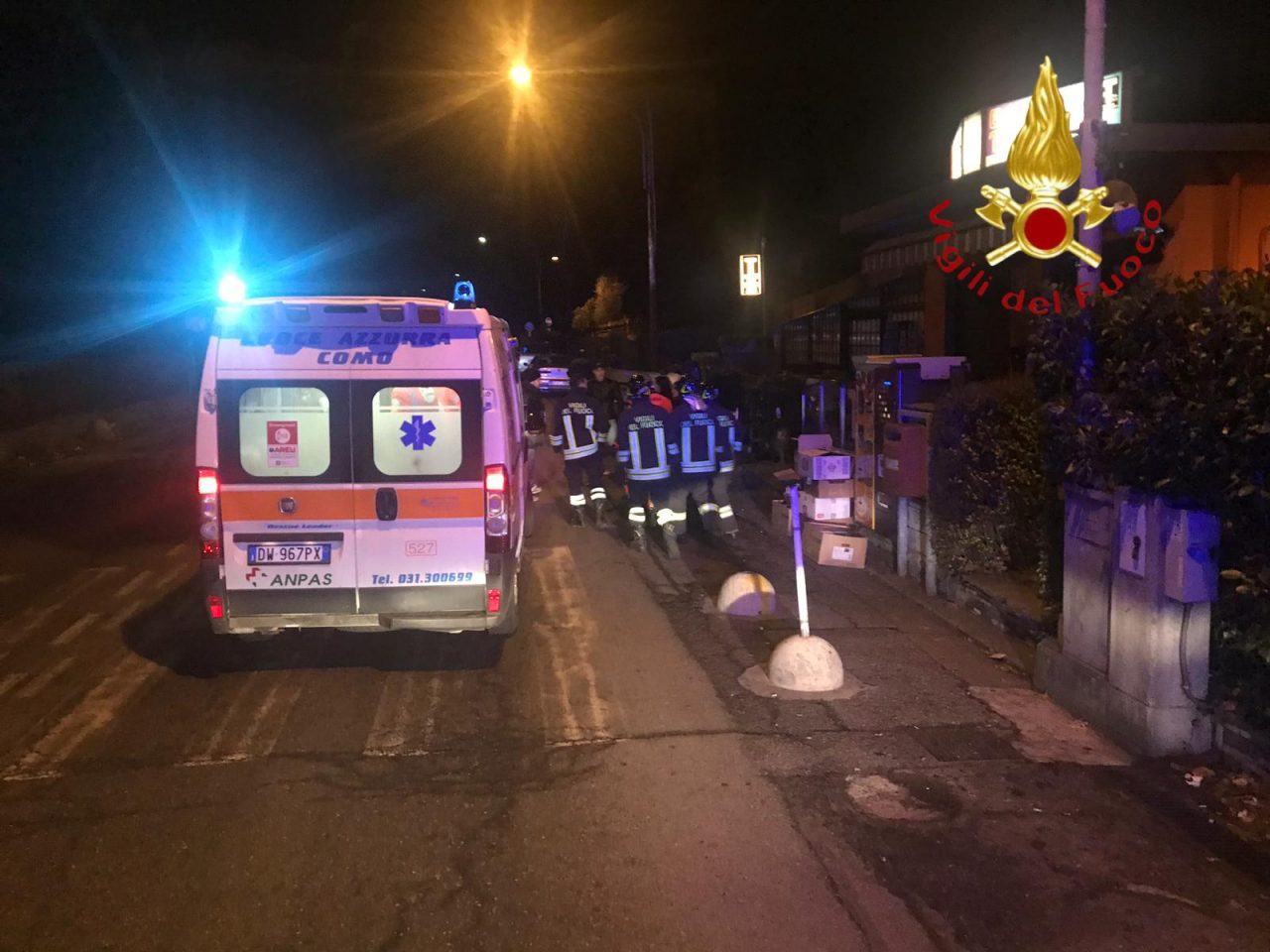 Incidente a Grandate: paura per un 19enne