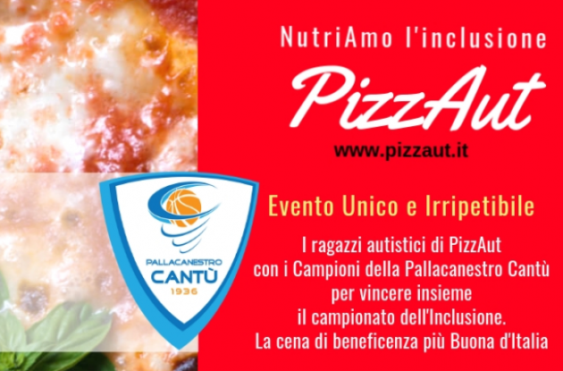 I giocatori della Pallacanestro Cantù camerieri per un giorno con i ragazzi di Pizzaut