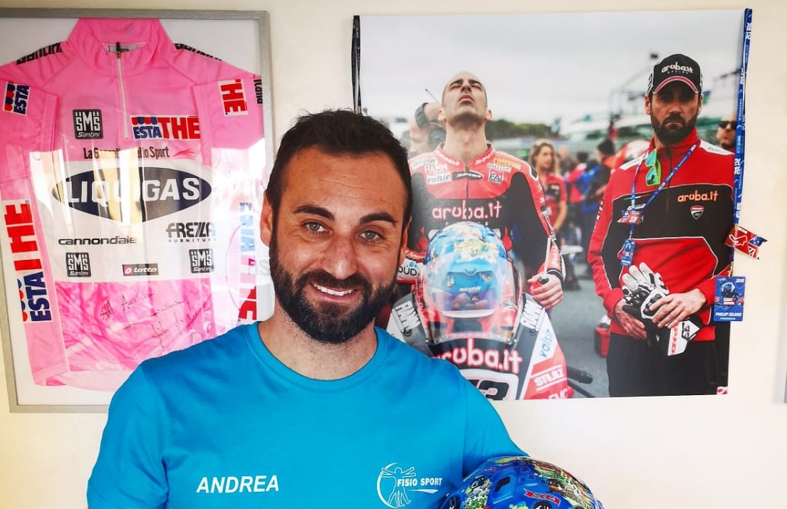 Il fisioterapista canturino Andrea Schiavone di nuovo al fianco di Marco Melandri