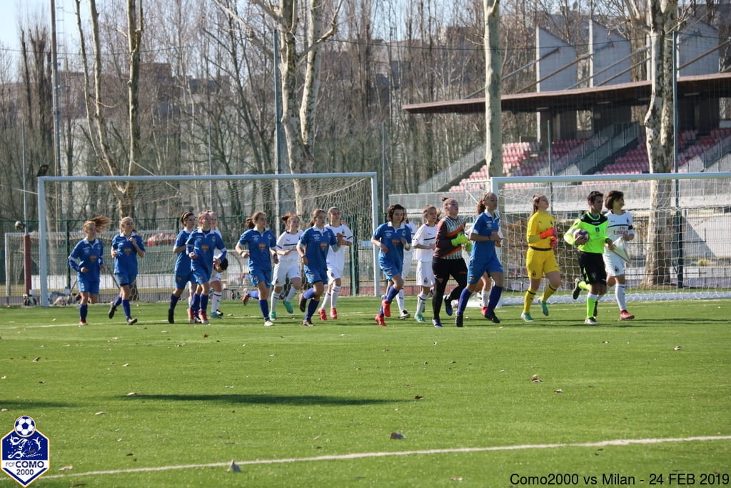 Como 2000 le azzurrine vanno ko con il Milan
