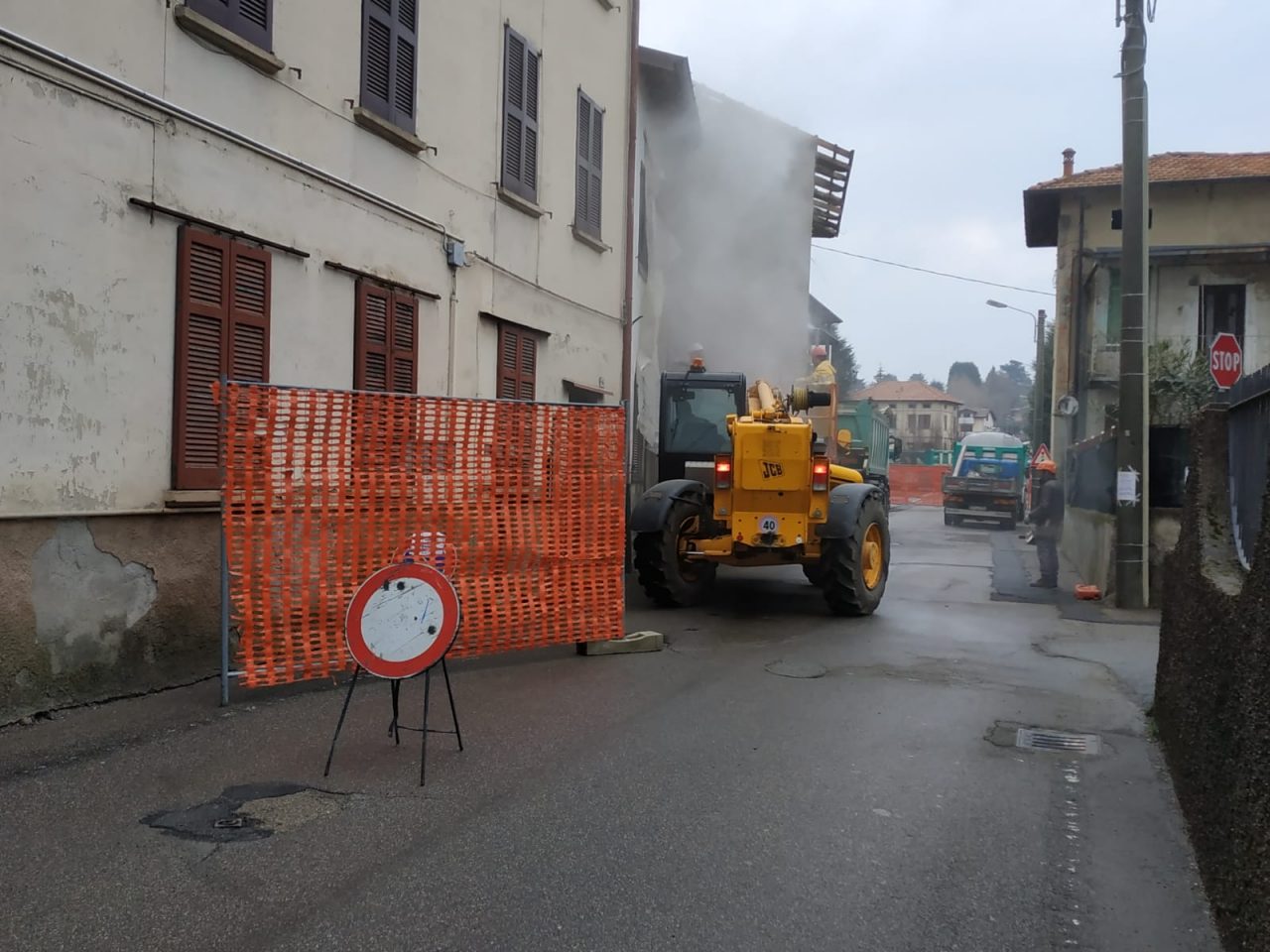 Demolizione di due case nella strettoia di via San Giorgio