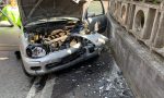 Auto contro muro, anziana di 91 anni ferita - FOTO e VIDEO