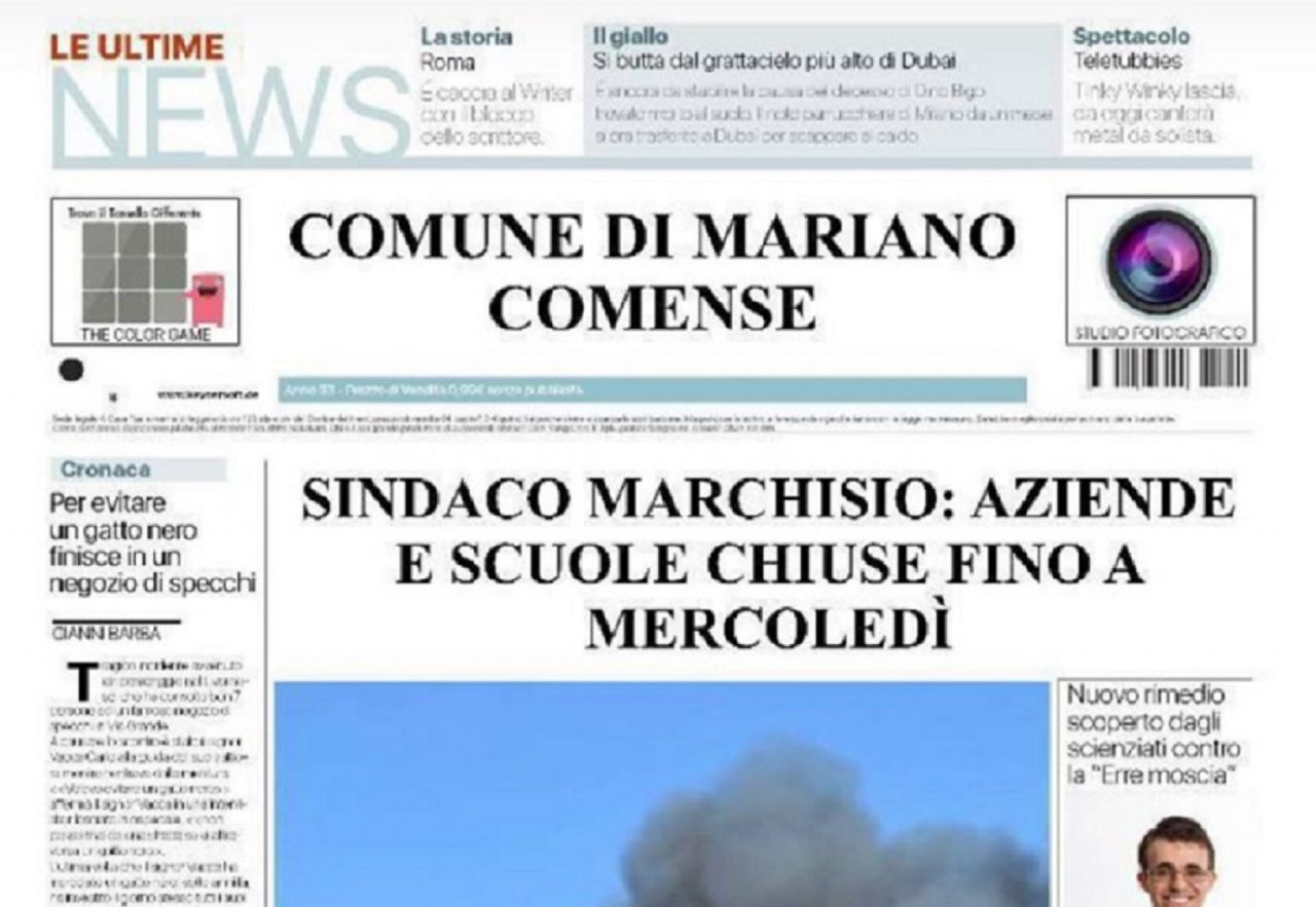 Incendio a Mariano e sul web la bufala di aziende e scuole chiuse