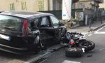 Incidente a Como scontro tra auto e moto FOTO