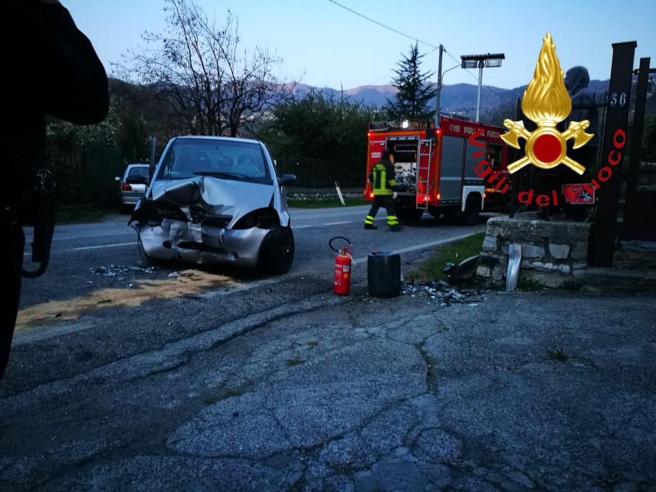 Incidente ad Asso, ferito un giovane SIRENE DI NOTTE