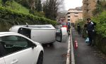 Incidente Como auto ribaltata e traffico in tilt FOTO