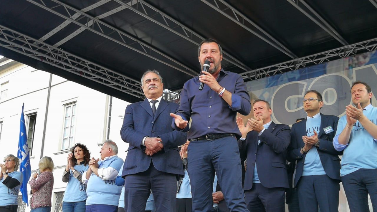 Matteo Salvini a Como: “Sterminerò mafia, camorra e ‘ndrangheta” FOTO e VIDEO
