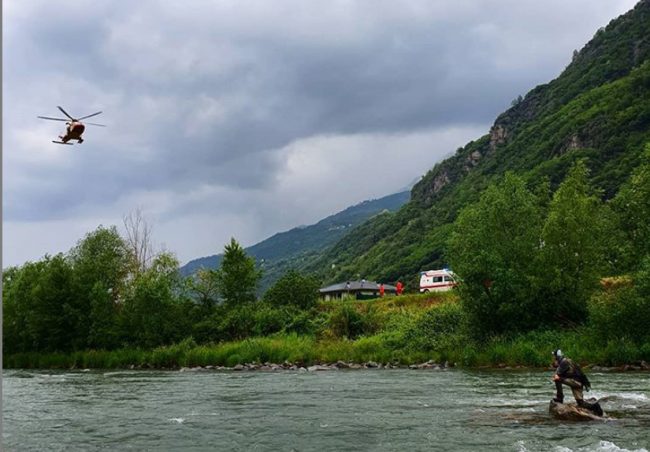 Pescatore salvato dalla piena dell’Adda, l’intervento dei soccorsi su Instagram