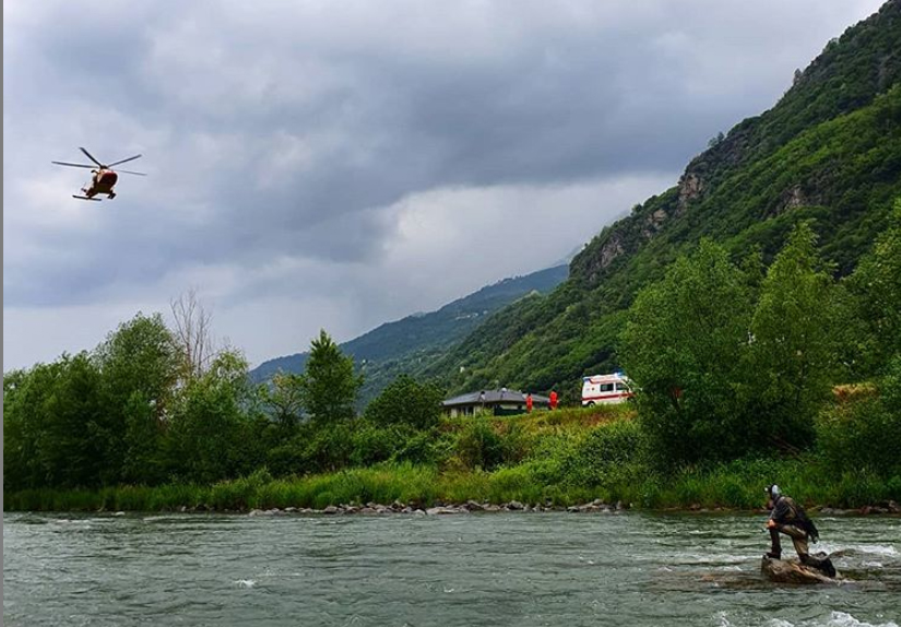 Pescatore salvato dalla piena dell’Adda, l’intervento dei soccorsi su Instagram