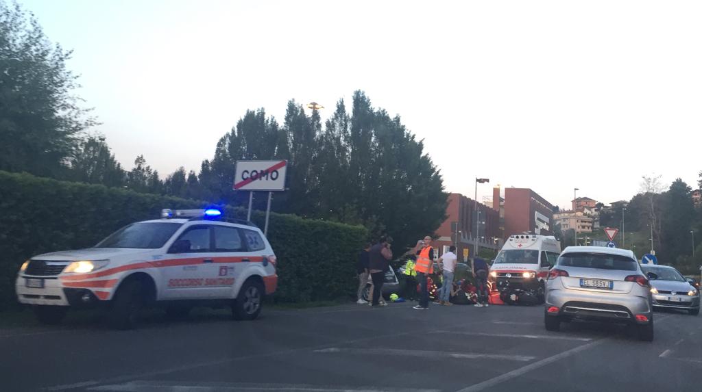 Incidente sulla Provinciale a Lipomo due feriti