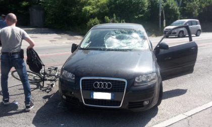 Incidente a Lipomo investito un ciclista tedesco
