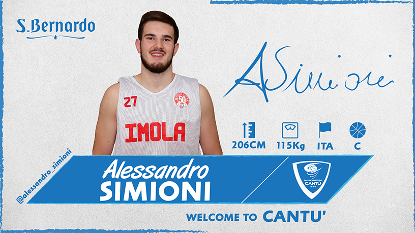 Pallacanestro Cantù arriva Alessandro Simioni