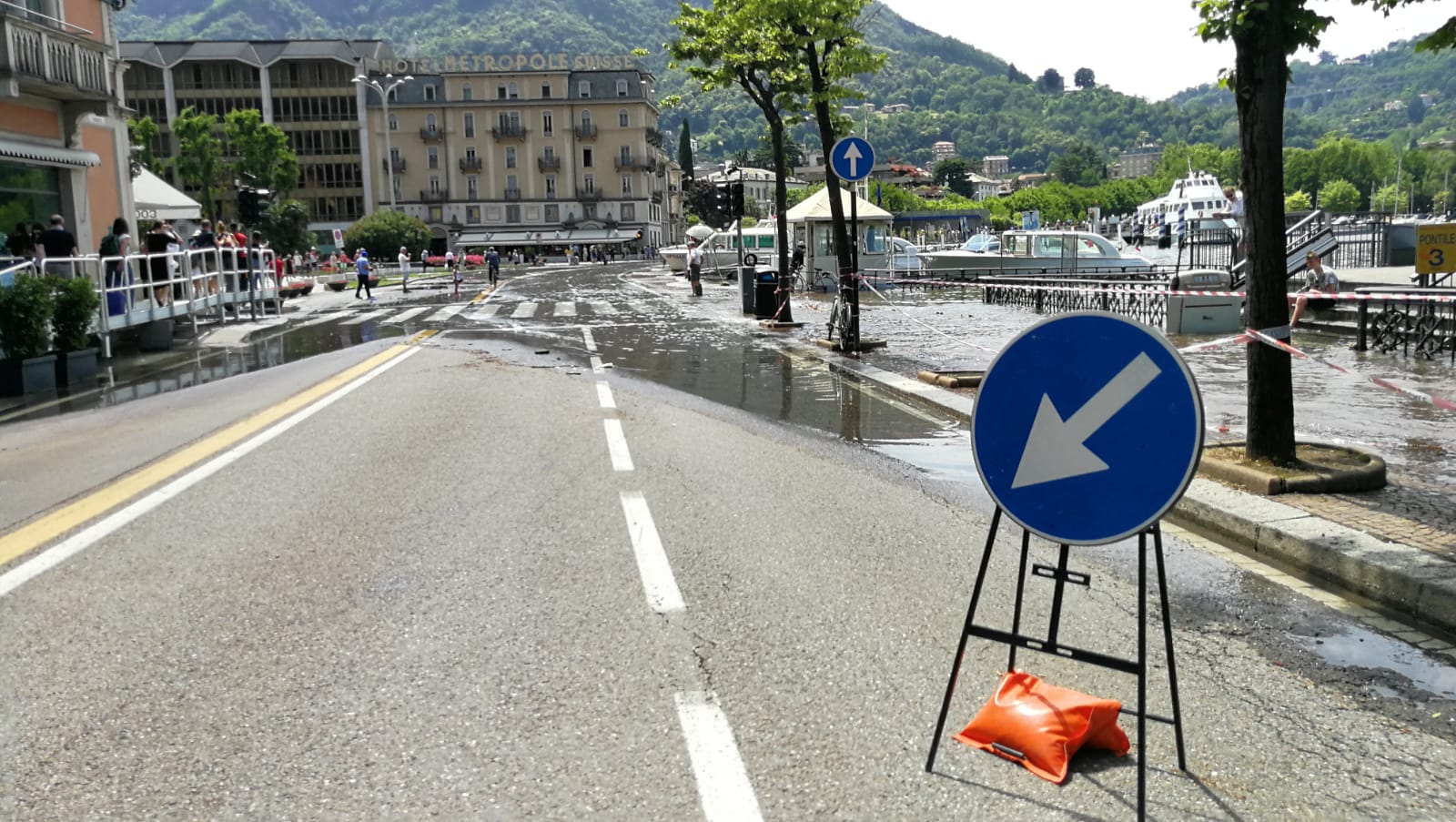 esondazione lago, si abbassa il livello