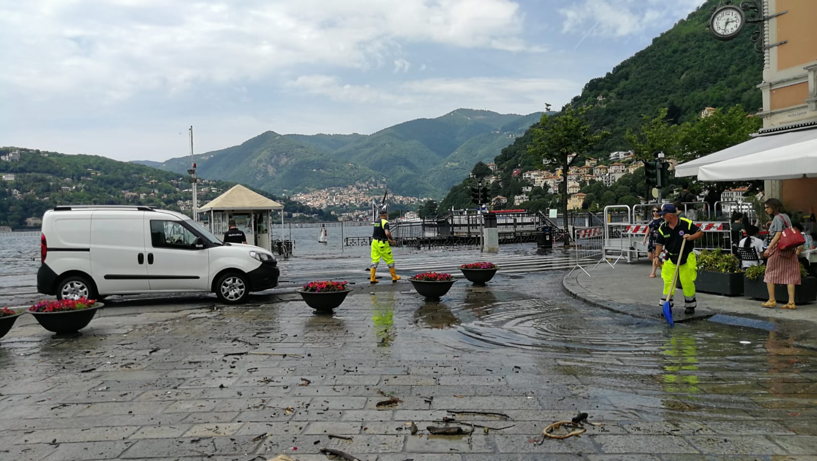 esondazione lago, si abbassa il livello