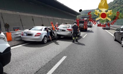 Incidente in autostrada a Monte Olimpino FOTO