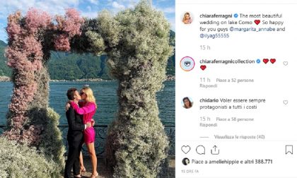 Chiara Ferragni torna con Fedez sul Lago di Como per un matrimonio