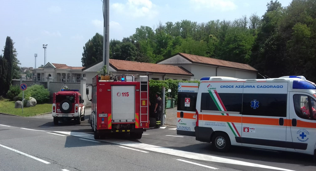 Investe il collega: incidente alla piattaforma ecologica di Luisago FOTO