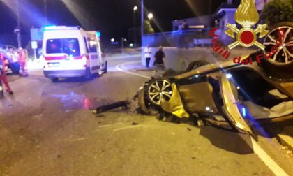Doppio ribaltamento a Como ed Erba SIRENE DI NOTTE