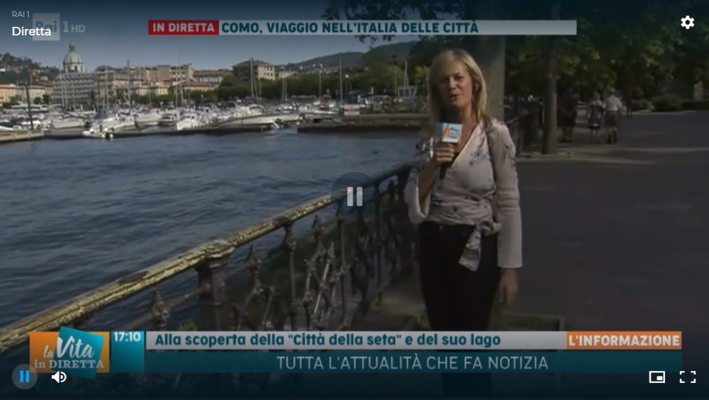 Como a La Vita in Diretta: lago, seta e vip raccontati su Rai Uno
