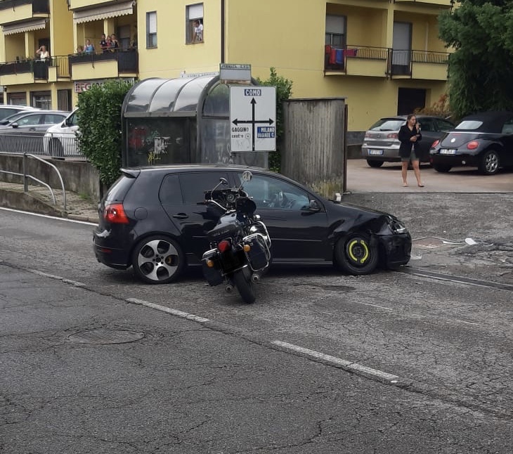 Incidente a Faloppio, ferito un motociclista