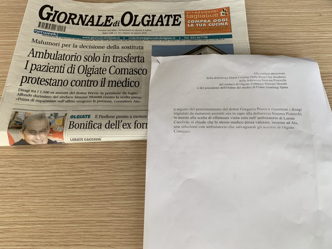 Niente ambulatorio a Olgiate, raccolta firme
