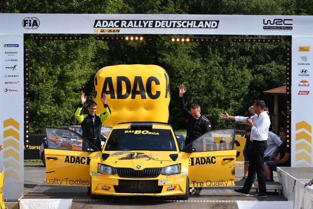 Marco e Paolo in pista al mondiale di Rally