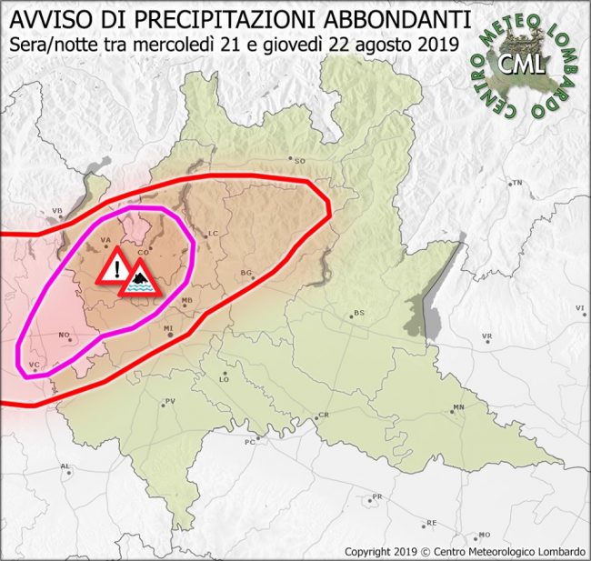 Allerta meteo: il codice sale ad arancione