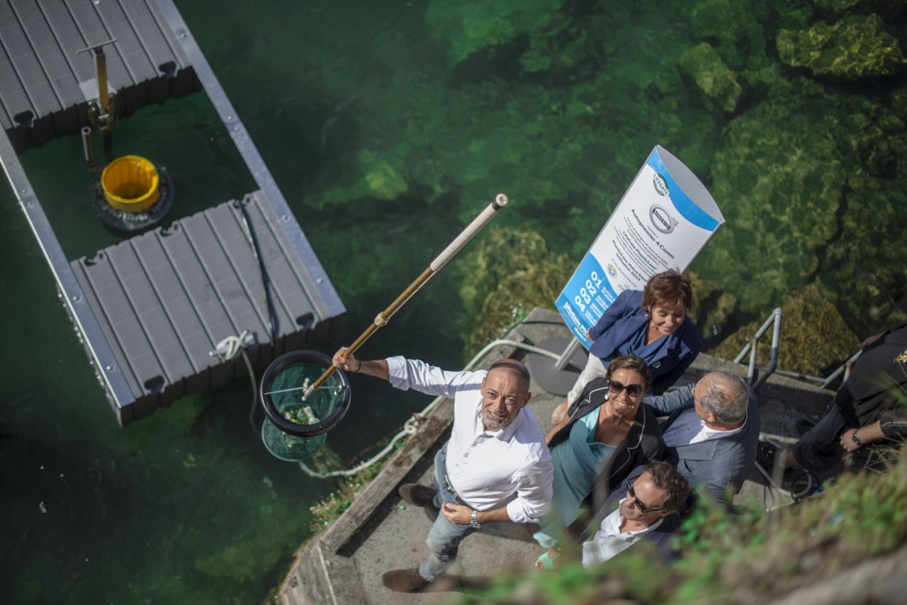Lifegate sceglie il lago di Como per posizionare il suo cestino mangiaplastica