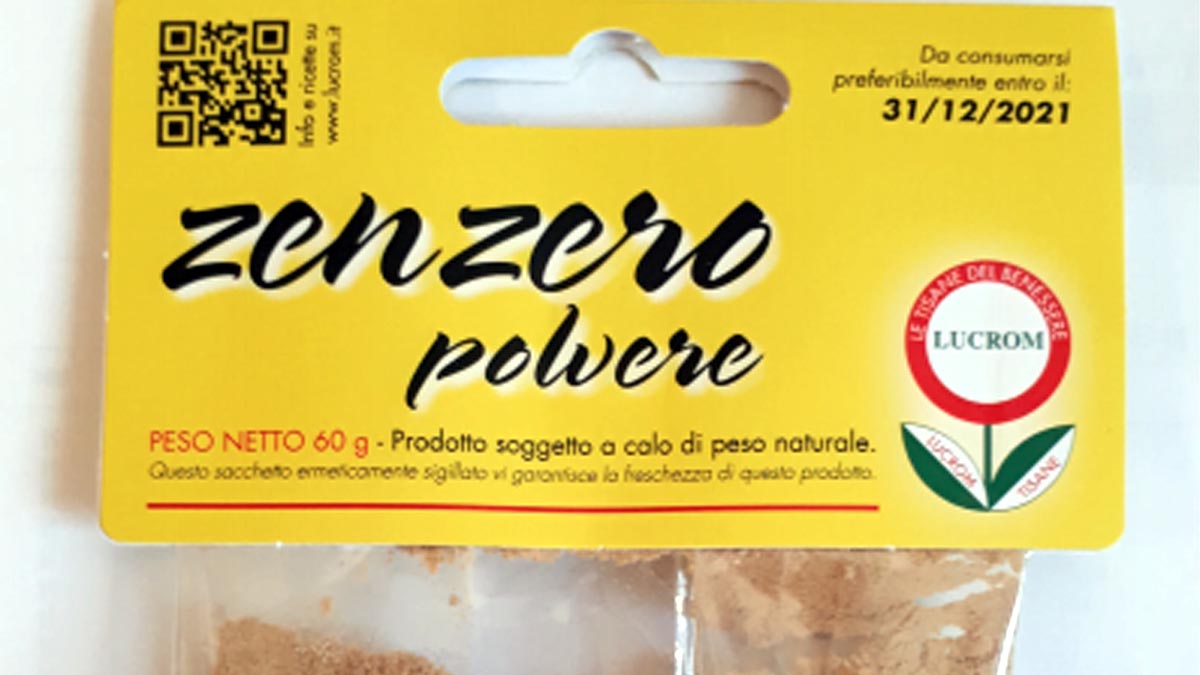 Zenzero in polvere contaminato da salmonella, richiamato