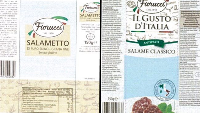 Ministero segnala ritiro lotti di salame e salametto Fiorucci