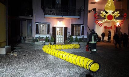 Incendio appartamento nella frazione di Caslino SIRENE DI NOTTE