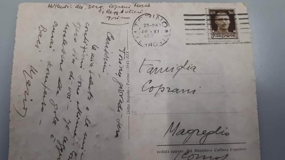 Una cartolina dal 1942 per Magreglio: si cercano i discendenti di Mario Coprani