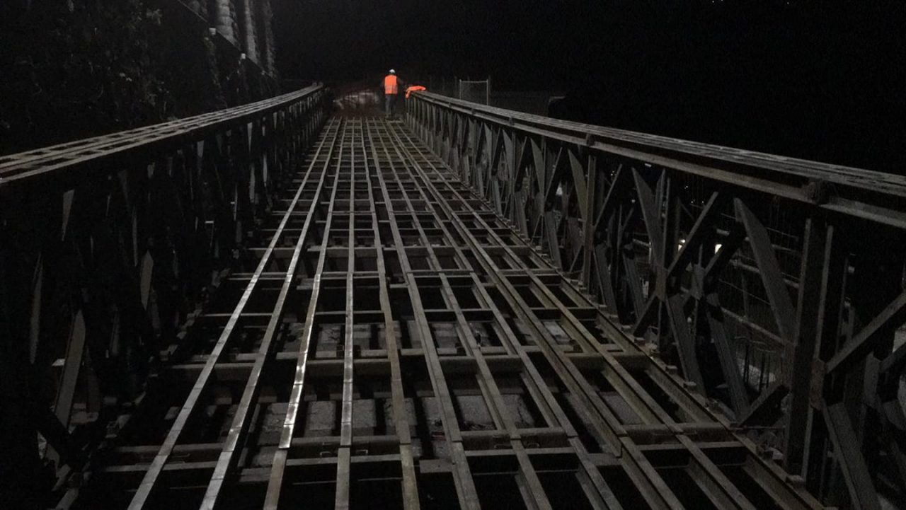 Frana di Cernobbio il ponte Bailey ufficialmente rimosso