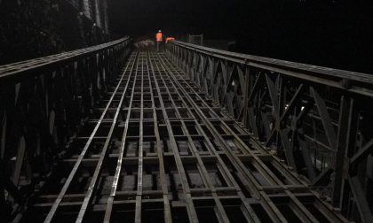 Frana di Cernobbio il ponte Bailey ufficialmente rimosso
