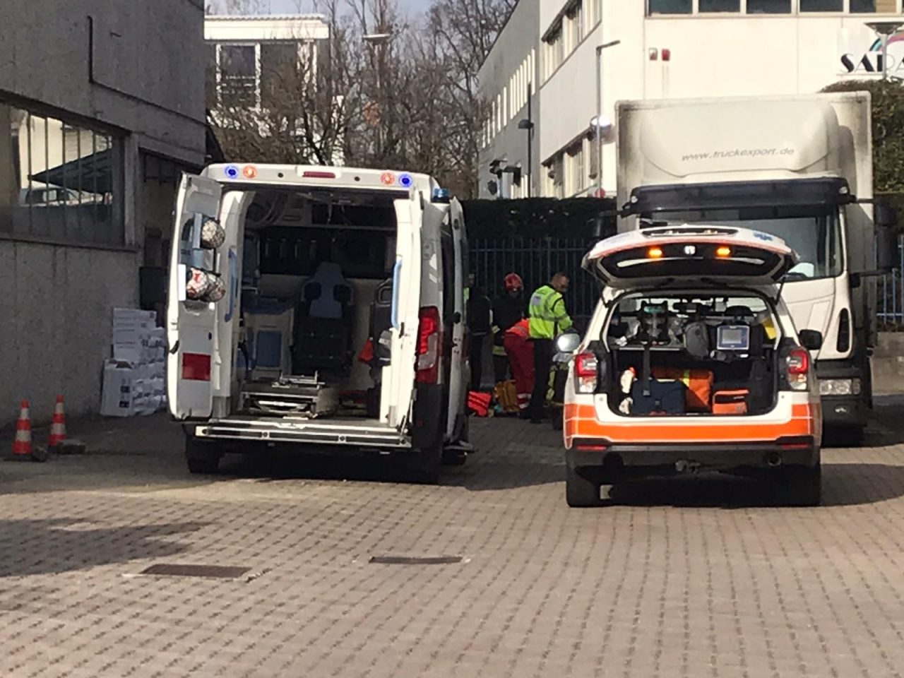 Infortunio sul lavoro: soccorso un corriere