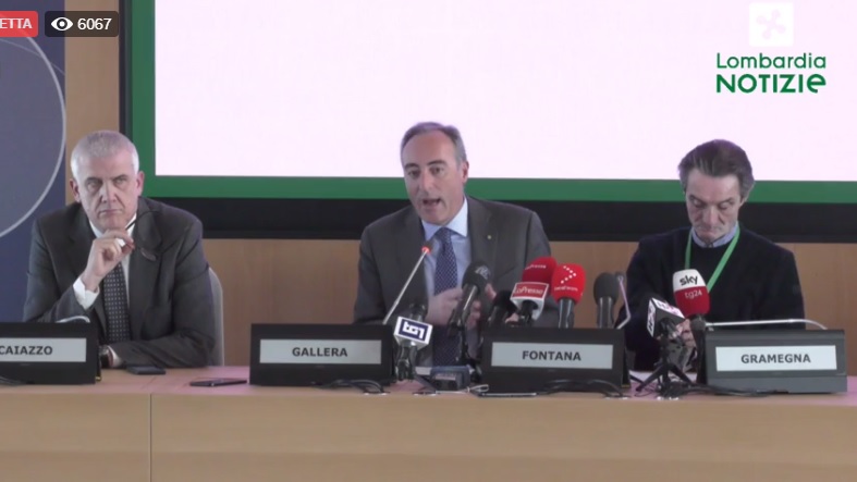Coronavirus Lombardia: la conferenza stampa in Regione DIRETTA VIDEO