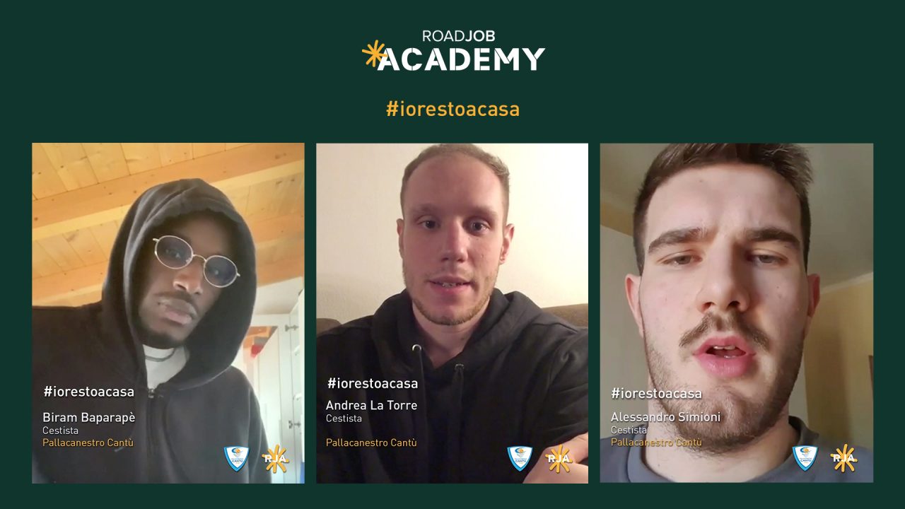 Pallacanestro Cantù, Calcio Como e RoadJob Academy insieme per la campagna #Iorestoacasa