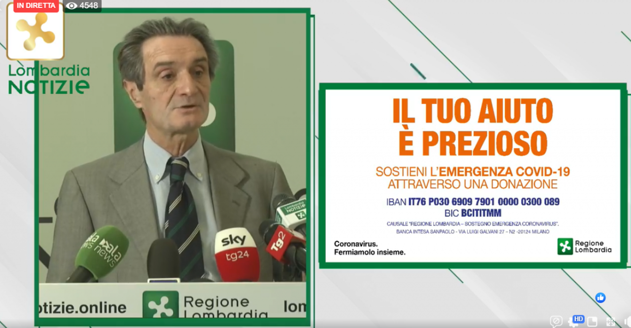 Attilio Fontana avvisa i lombardi: “Ogni uscita di casa è un rischio. State a casa oppure chiederemo più restrizioni” VIDEO