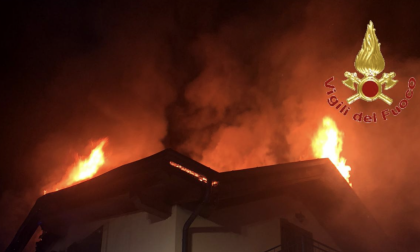 Incendio villetta a Nesso