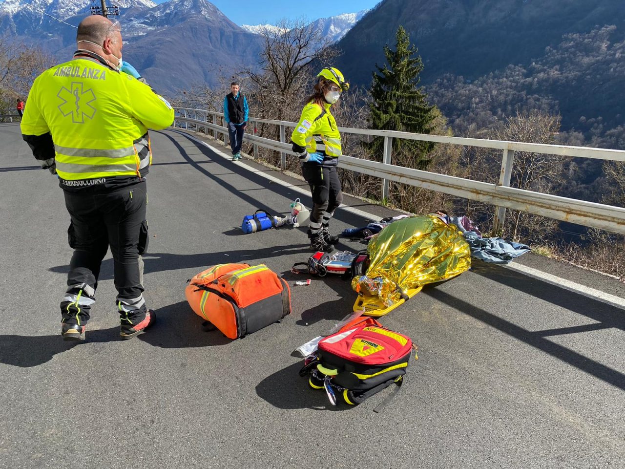Incidente a Garzeno donna investita e sbalzata per 5 metri