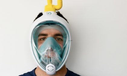 Una maschera da snorkeling si trasforma in dispositivo respiratorio di emergenza