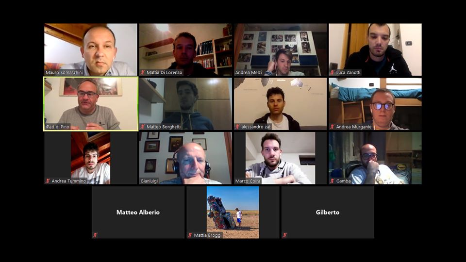 Virtus Cermenate allenatori gialloblù a lezione virtuale con coach Pino Sacripanti