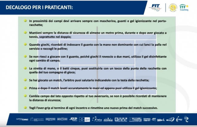 Norme Fit per la ripresa dei giocatori