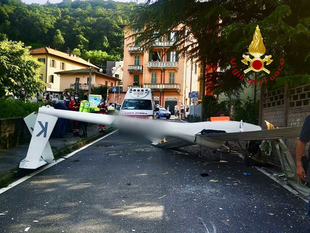 Si schianta con l’aliante, pilota ferito