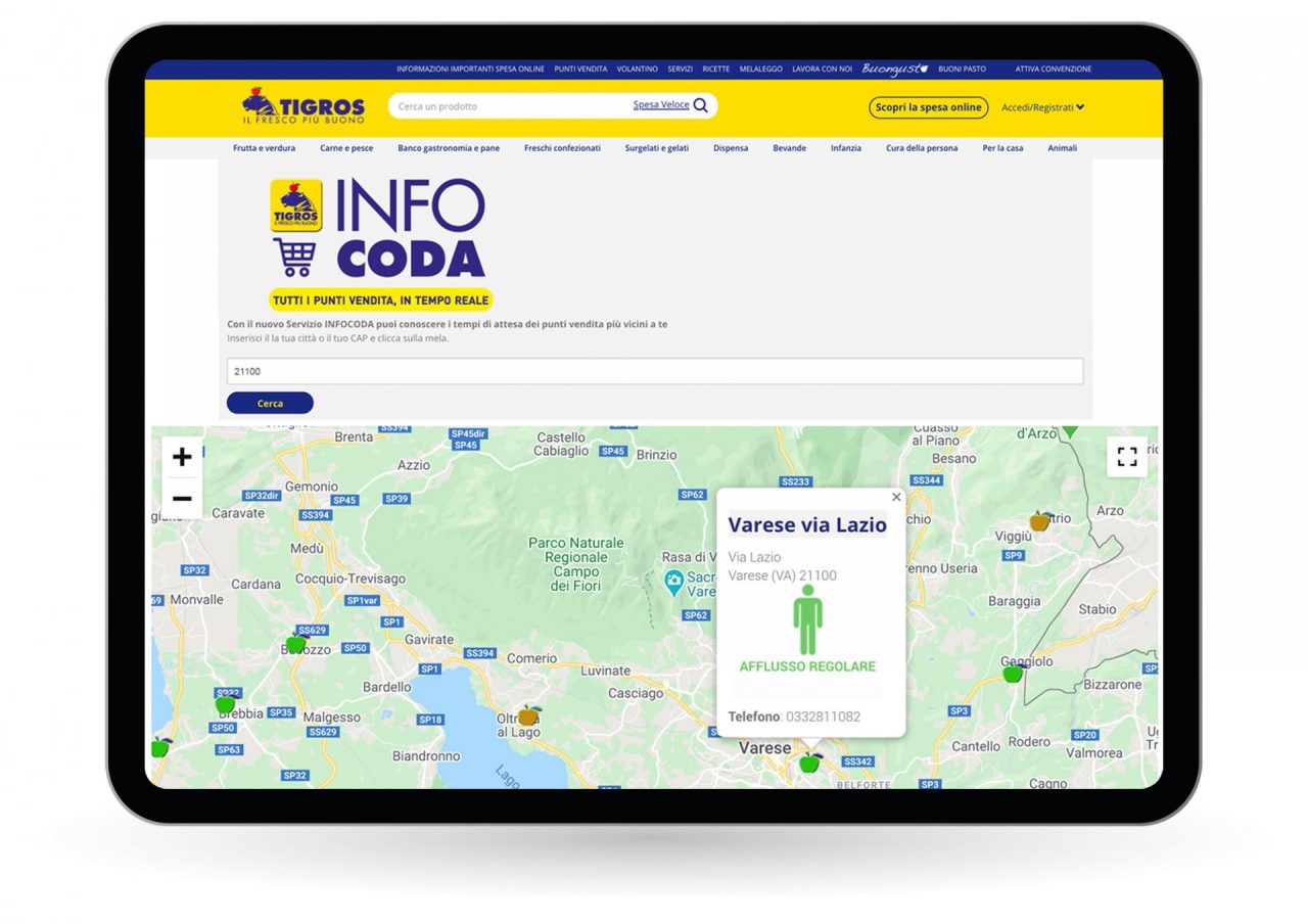 Fare la spesa da Tigros: i tempi d’attesa sono consultabili online