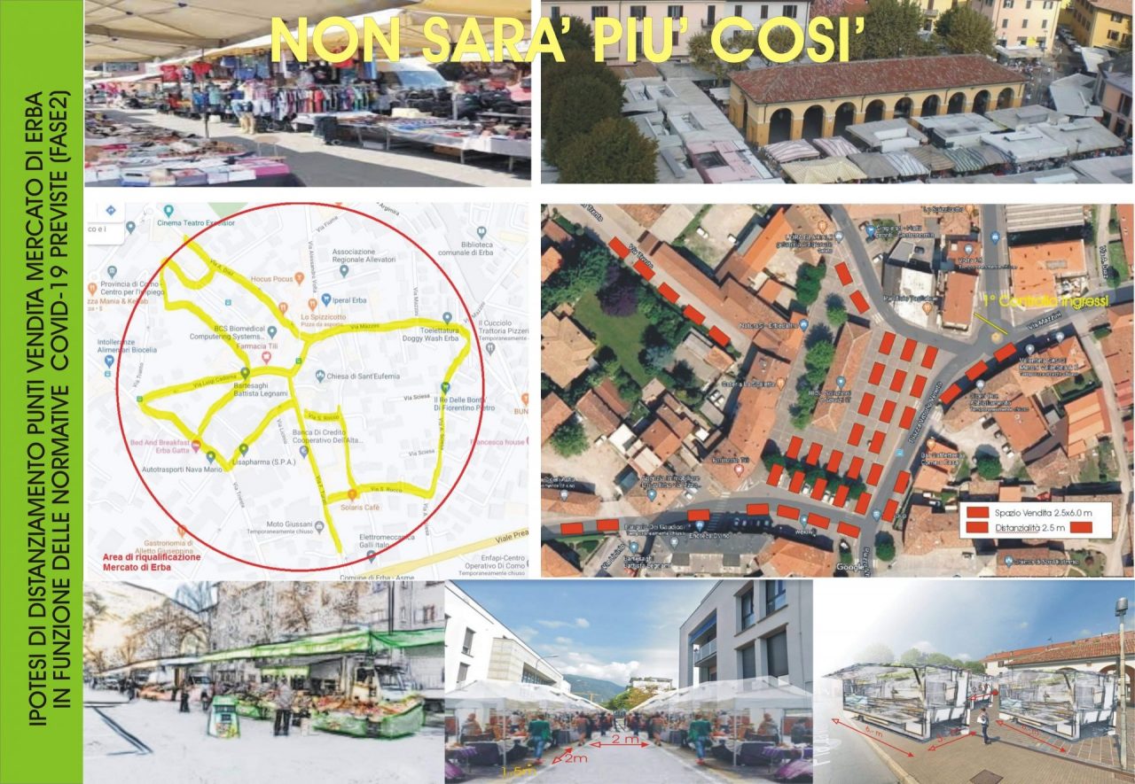 Covid-19, il mercato di Erba via dal centro? Un progetto per mantenerlo in sicurezza
