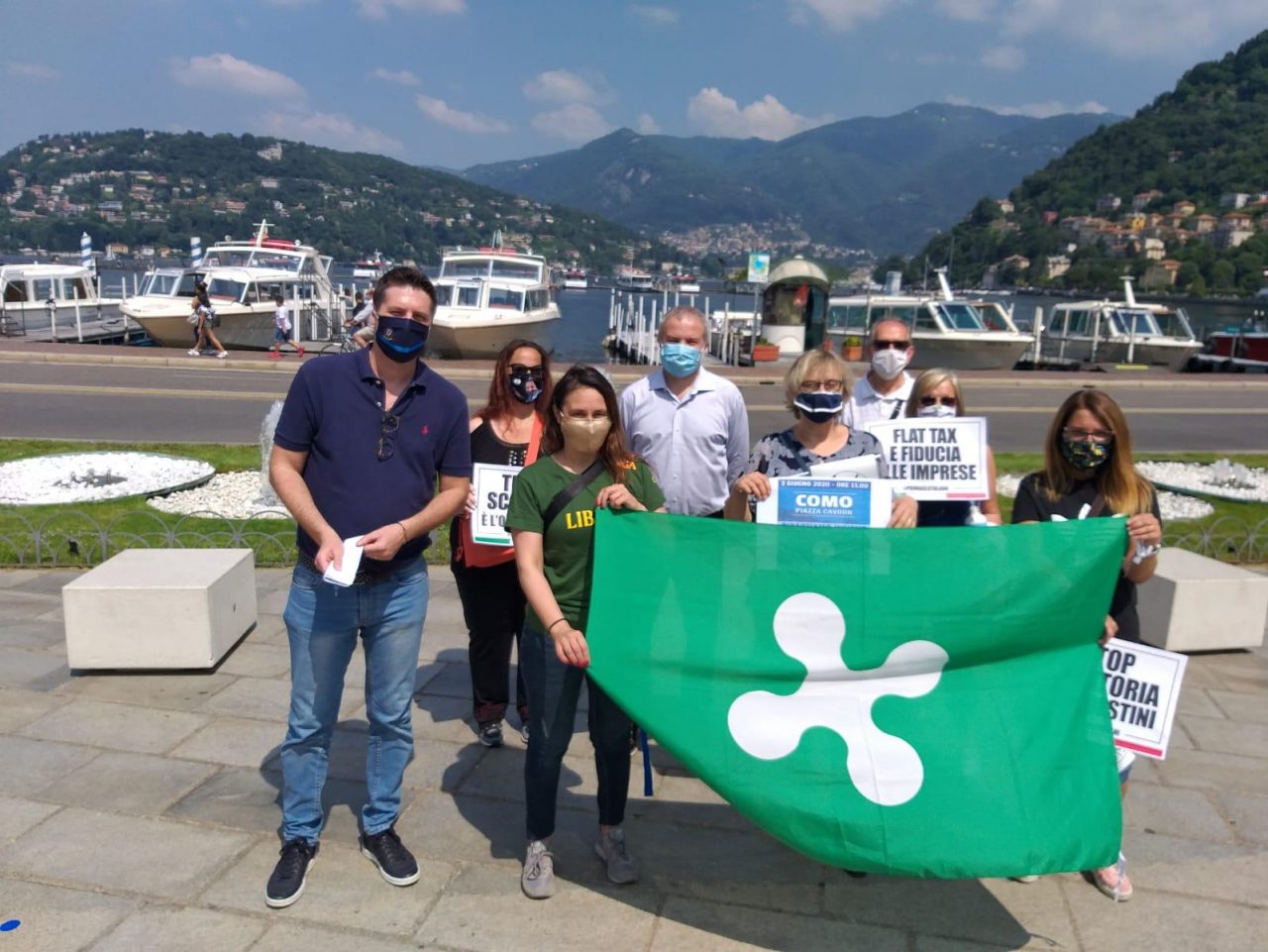 Lega in piazza: folla anche a Como FOTO