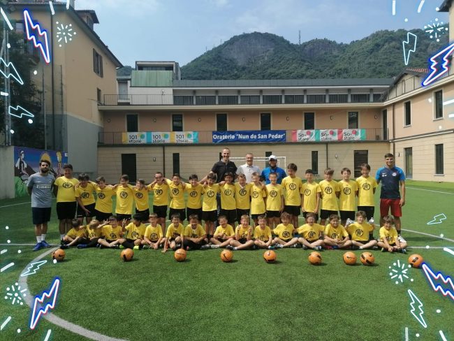 Calcio giovanile HF città di Como camp con Beppe Bergomi