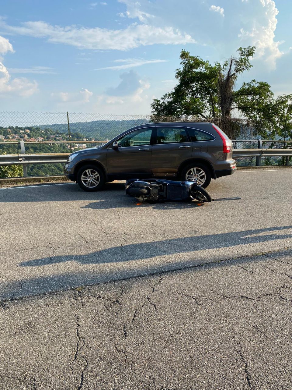 Incidente a Camnago Volta: gravissimo motociclista FOTO